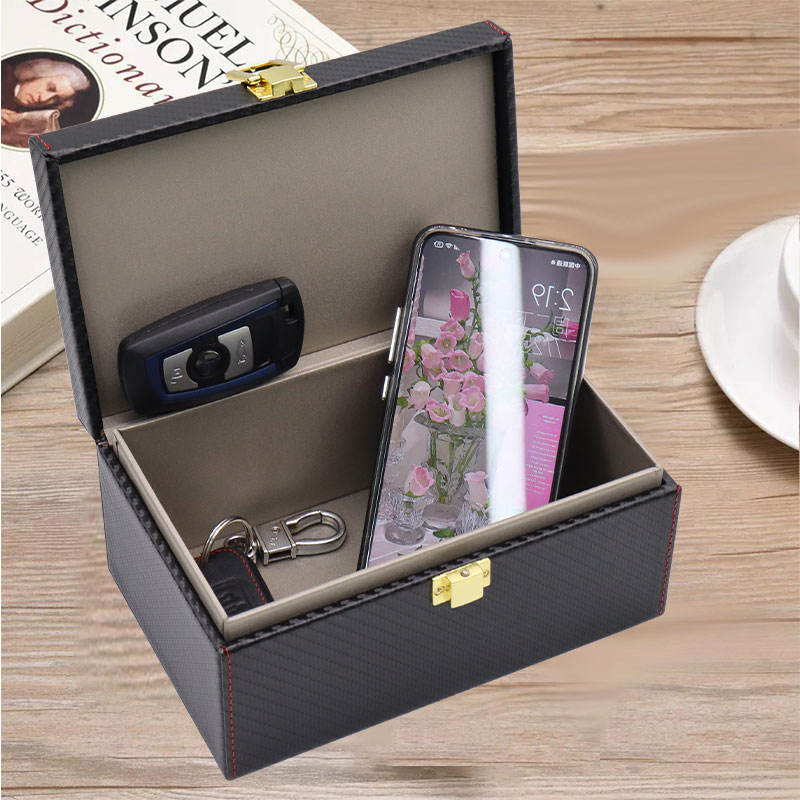 CAJTS Box083 Carbon Fiber RFID Car Key Signal Blocking Faraday Box - Anti-Theft Protector